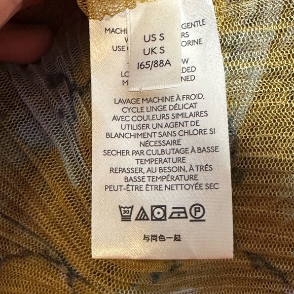 Free People Frills‎ and Thrills Ruffled Semi Sheer Button Front Long Sleeve SZ S - Picture 5 of 5